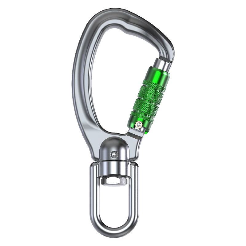 Mountaineering Buckle Outdoor Climbing Equipment Wear-Resistant Special-Shaped Safety Hook Aluminum Alloy Automatic Two-Stage Main Lock