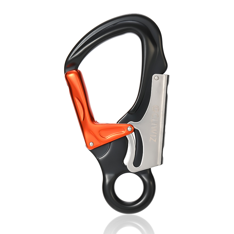 Mountaineering Buckle, Outdoor Climbing Equipment, Wear-Resistant K-Type Safety Hook, Aluminum Alloy Automatic 2-Stage Main Lock