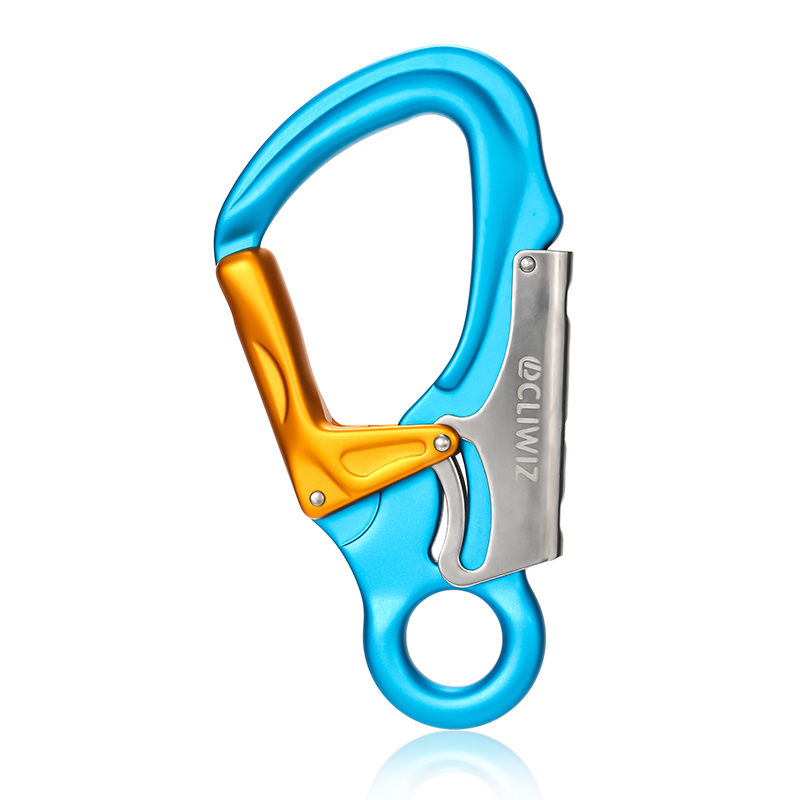 Mountaineering Buckle, Outdoor Climbing Equipment, Wear-Resistant K-Type Safety Hook, Aluminum Alloy Automatic 2-Stage Main Lock