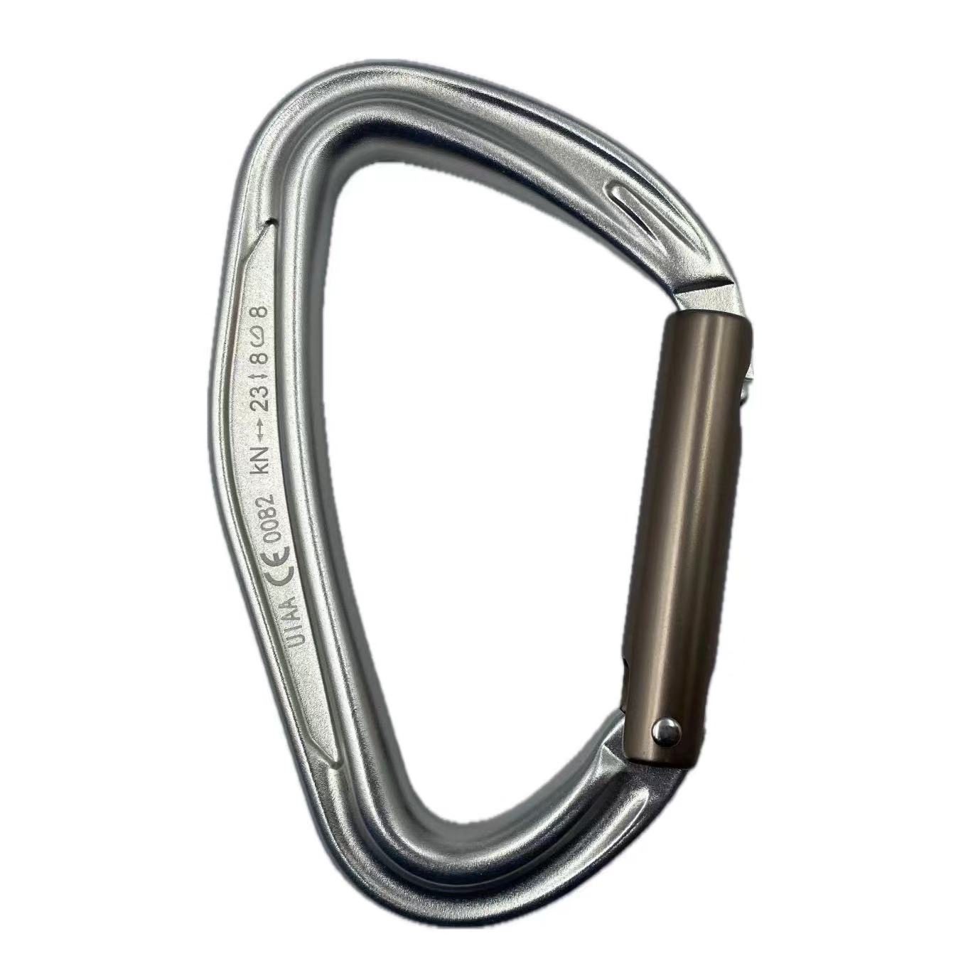 Mountaineering Buckle Outdoor Climbing Equipment Wear Resistant D-Type Safety Hook Aluminum Alloy Straight Door Quick Hanging