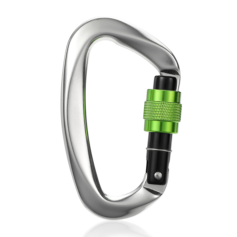 Mountaineering Buckle Outdoor Climbing Equipment Wear Resistant D-Type Safety Hook Aluminum Alloy Thread